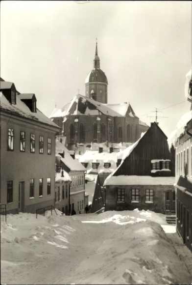 Ak Buchholz Annaberg-Buchholz im Erzgebirge Sachsen, Schneebedeckte Straßen, St.-Annen-Kirche im 