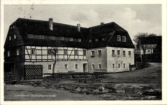 Ak Deutscheinsiedel Deutschneudorf in het Erzgebirge, buitenverblijf van de CVJM Chemnitz, schoolkamp