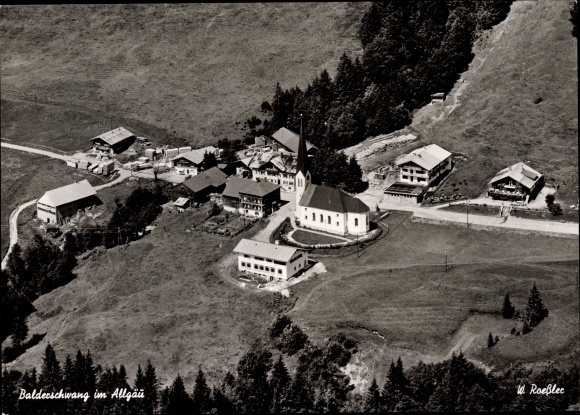 PC Balderschwang in the Allgäu, aerial photo, street section