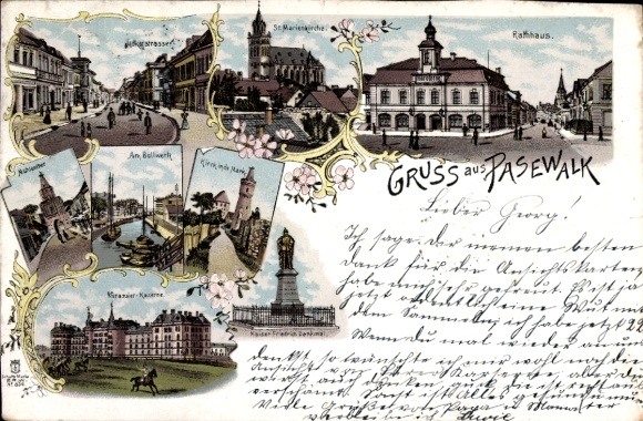 lito Pasewalk w Meklemburgii-Pomorzu Przednim, Uckerstraße, przedmurze, koszary kirasjerów, pomnik