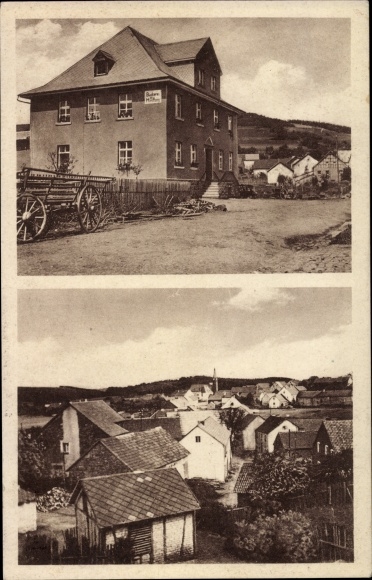 Postcard Üdersdorf Vulkaneifel, bakery and grocery store Johann Zimmer