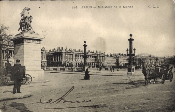 Ansichtkaart Parijs VIII Élysée, Ministère de la Marine