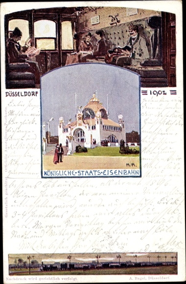 Artist PC Düsseldorf am Rhein, exhibition 1902, Royal State Railways