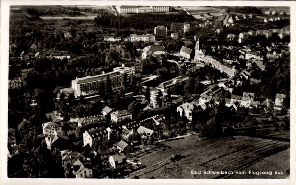 Postcard Bad Schwalbach im Taunus, Bad Schwalbach from the plane