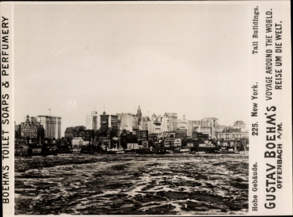 Photo New York City USA, cityscape, advertising Boehm's Toilet Soap