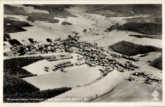 Ak Furtwangen im Schwarzwald, Fliegeraufnahme