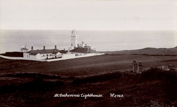 Postcard Isle of Wight England, St. Catherine lighthouse