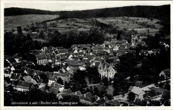 Ak Schmieheim Kippenheim im Ortenaukreis, Fliegeraufnahme