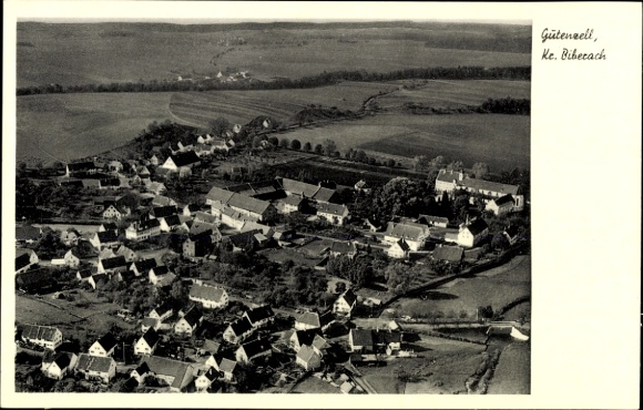 Ak Gutenzell Hürbel Oberschwaben Württemberg, Luftaufnahme