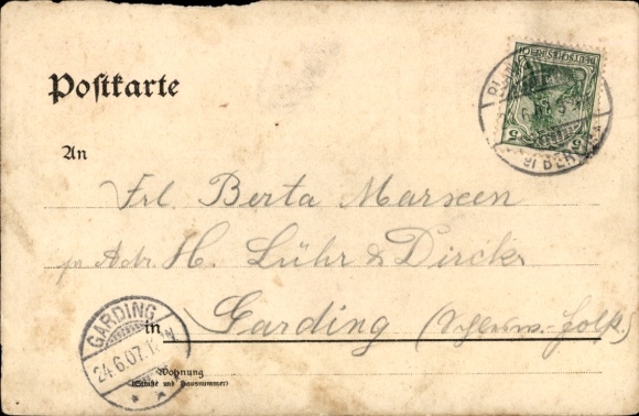 Chromo-Litho Berlin Pankow Blankenfelde, home, church, inn