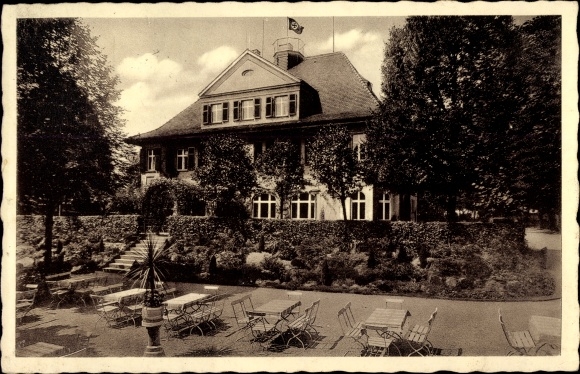 Ak Schweinsburg Culten Neukirchen Pleiße, Tannersberg Gaststätten, Gartenpartie