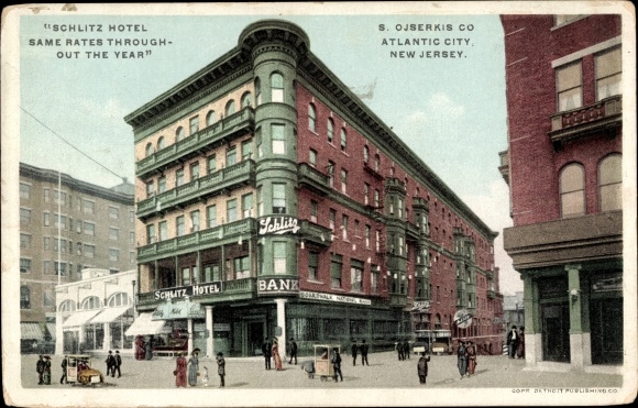 Postcard Atlantic City New Jersey USA, Schlitz Hotel