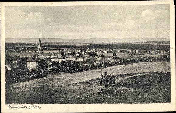 Postcard Nunkirchen Wadern, panorama of the place