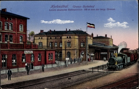 PC Herbesthal Lontzen Wallonia Liège, border station, track side