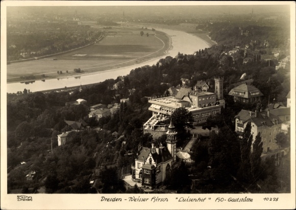 PC Dresden Weißer Hirsch, Luisenhof, aerial photo, Walter Hahn 10275