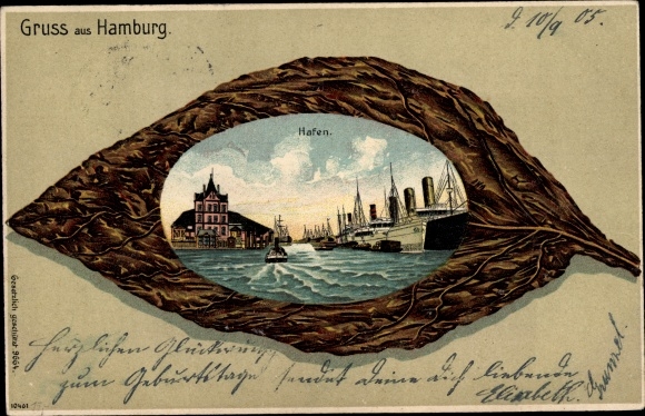 Sheet Chromo-Litho Hamburg Mitte St. Pauli, port