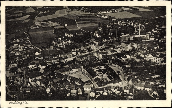 PC Kirchberg in Saxony, aerial photo of the place