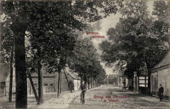 Postcard Dörverden in Lower Saxony, Große Straße
