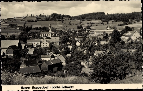 Ak Saupsdorf Sebnitz Saksisch Zwitserland, uitzicht op de stad