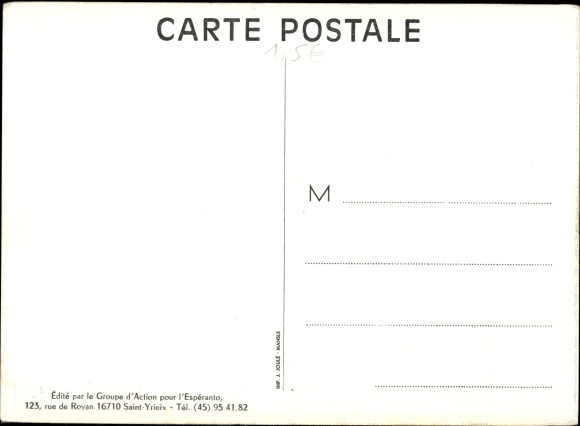 Postcard Esperanto, La langue internationale