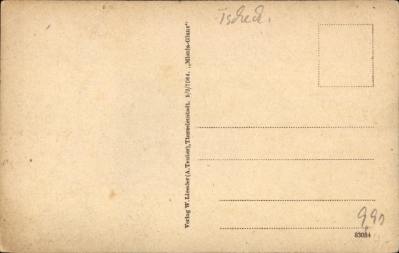 Postcard Terezín Theresienstadt Region Aussig, Pragerstraße, Paradeplatz, Große Infanteriakaserne