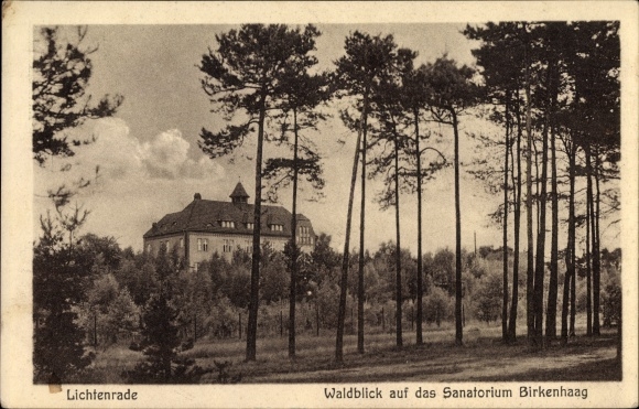 PC Berlin Tempelhof Lichtenrade, forest view of the sanatorium Birkenhaag