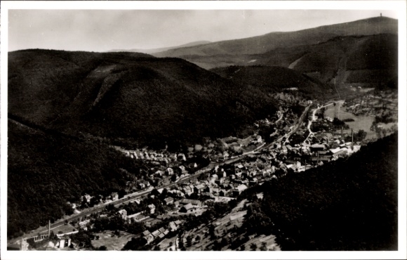 Postcard Lambrecht in der Pfalz, aerial photograph