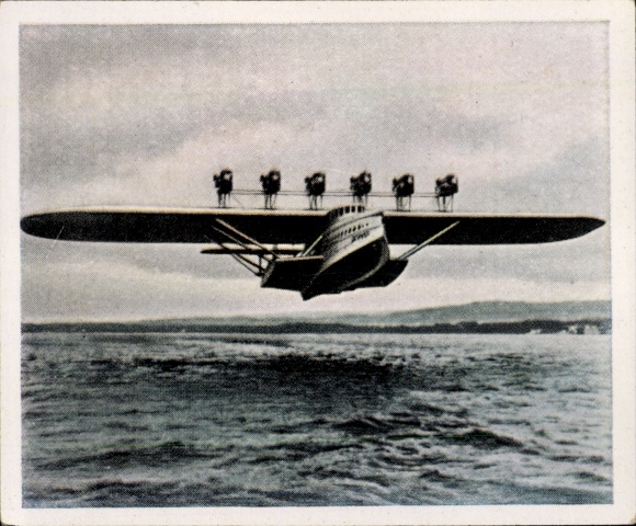 Collector's picture The post-war period No. 139 July 1929, Dornier Do X giant flying boat over Lake Constance