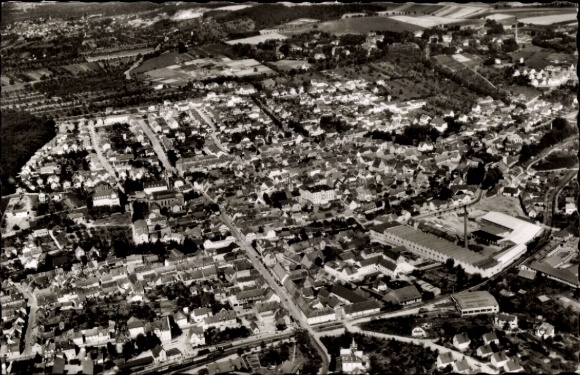 Ak Wiesloch in Baden, Fliegeraufnahme