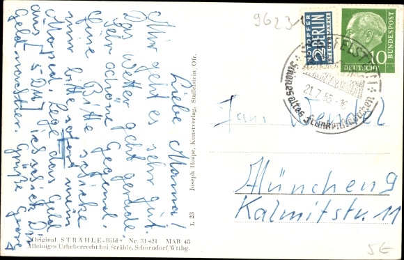 Postcard Bad Staffelstein am Main Upper Franconia, panoramic view over the city, surroundings