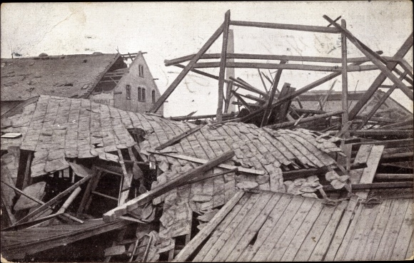 Postcard Chemnitz Furth Sachsen, Fritschings Gut, storm disaster 1916