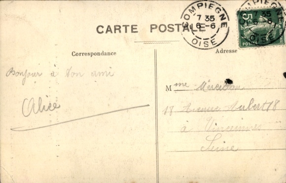 Postcard Compiègne Oise, opening of the Joan of Arc festival