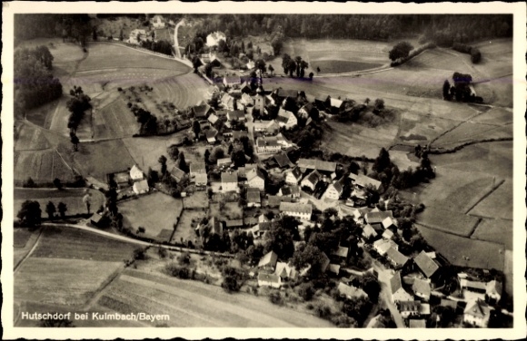 Postcard Hutschdorf Thurnau in Upper Franconia, aerial photograph