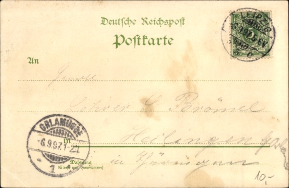 litho Leipzig, Saksische Thüringer industrie- en handelstentoonstelling 1897, kostuums, dorp