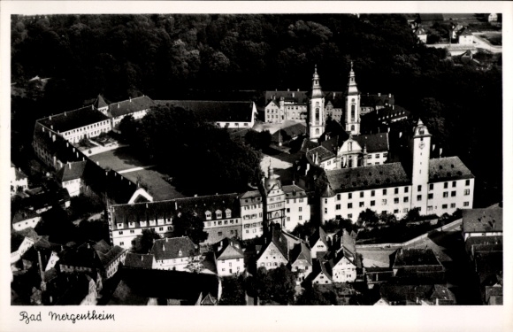 Postcard Bad Mergentheim in Tauberfranken, aerial photograph