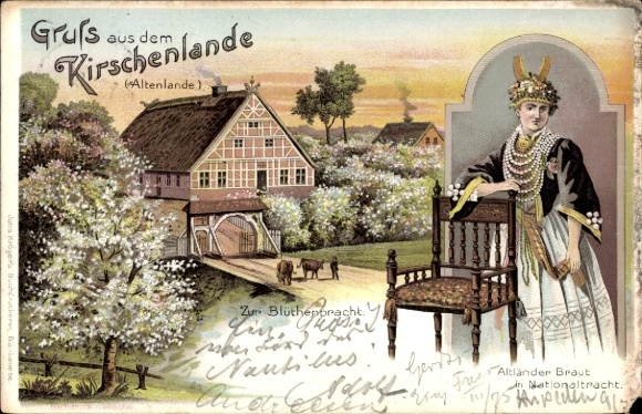 lito Kirschenland, Blossom, Altländerska panna młoda w tradycyjnym stroju
