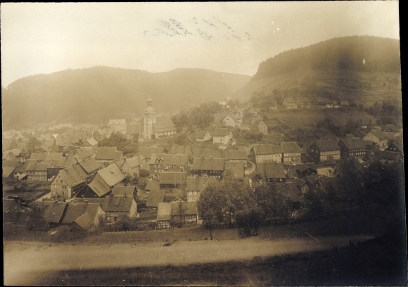 Foto Lautenthal Langelsheim im Oberharz, Gesamtansicht, um 1920