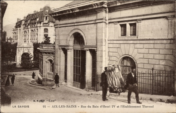 CPA Aix-les-Bains Savoie, Rue du Bain d'Henri IV en l'Etablissement Thermal