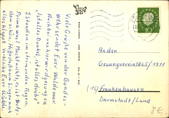 Postcard Bundeswehr, soldiers salute