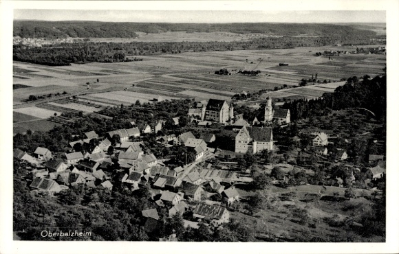 Ak Oberbalzheim Balzheim Baden Württemberg, Fliegeraufnahme
