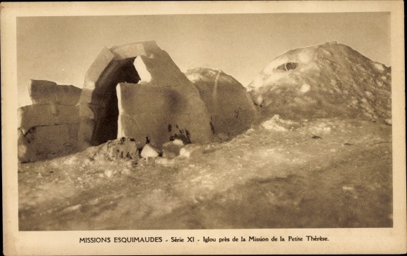 Ak Missions Esquimaudes, Iglou pres de la Mission de la Petite Therese