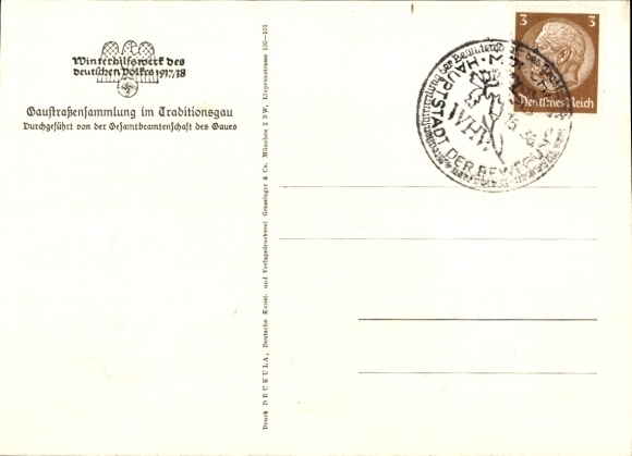 Artist Postcard Winterhilfswerk 1938, Street collection, Have you already, Carnations