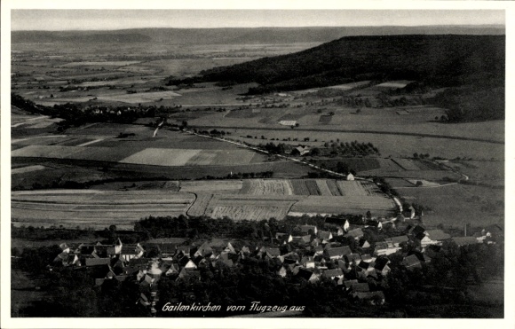 Postcard Gailenkirchen Schwäbisch Hall in Württemberg, aerial photograph