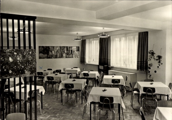 Ak Kahla in Thüringen, FDGB Erholungsheim Jacques Decour, Speisesaal