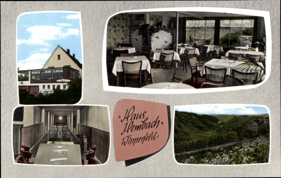 Ak Wipperfeld Wipperfürth Noordrijn-Westfalen, Haus Hembach, restaurant