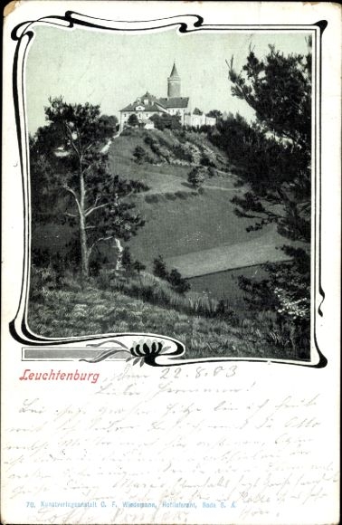 Postcard Seitenroda in Thuringia, Leuchtenburg