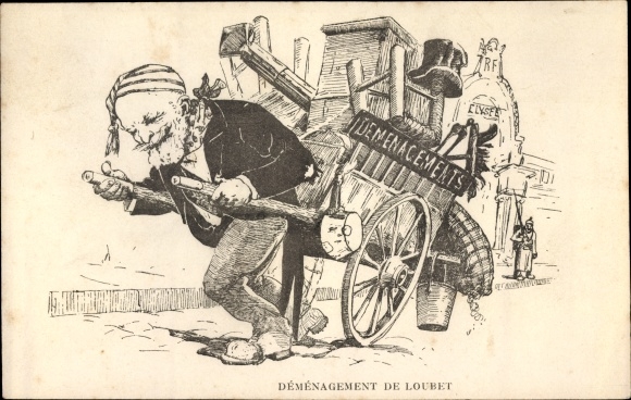Artist PC Demenagement de Loubet, French President Emile Loubet, caricature