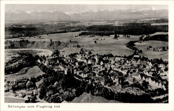 Ak Schongau in Opper-Beieren, luchtfoto