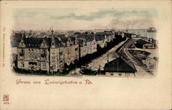 Ak Ludwigshafen am Rhein, Landschaftsansicht, Gebäude, Straßenansicht, nmotiv
