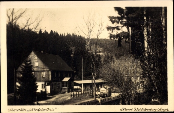Ak Waldbärenburg Bärenburg Altenberg im Erzgebirge, Gaststätte Riedelmühle